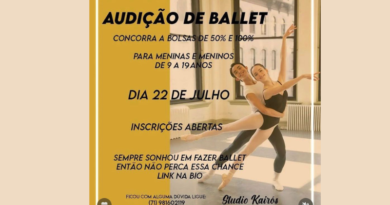O Studio Kairós oferece bolsas gratuitas para aula de Ballet; inscrição até o dia 21